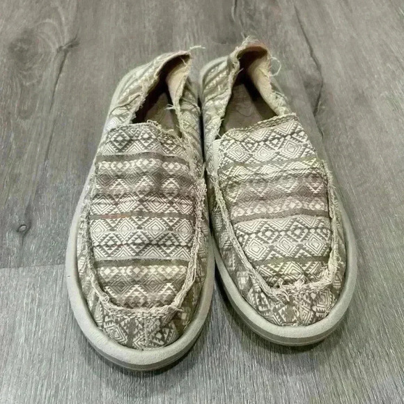 Sanuk Women’s Donna Tribal Sidewalk Surfers Beige/Tan Women’s Size 8 - Picture 7 of 7